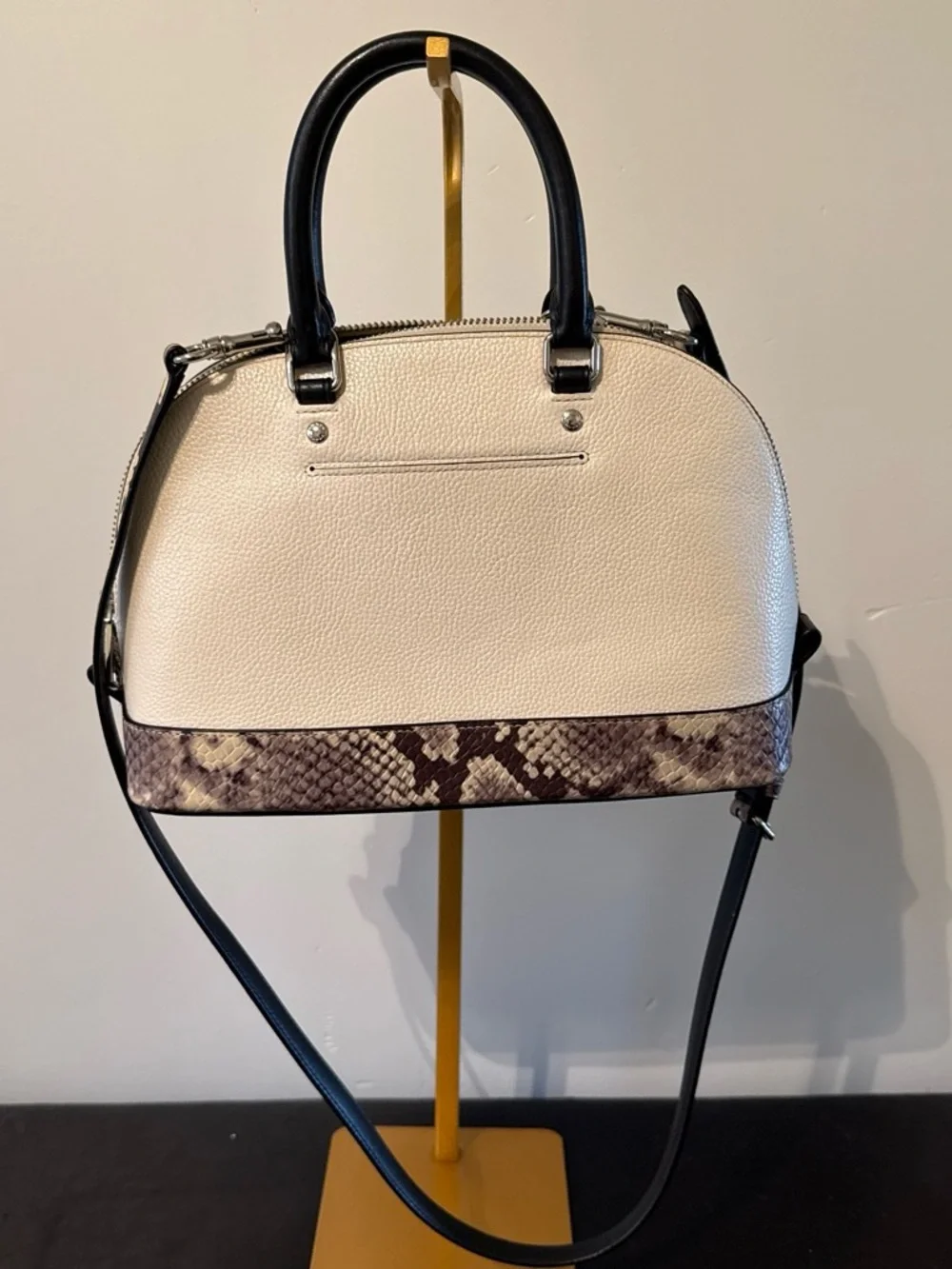 Coach Sierra Mini Satchel with Snake Embossed Leather Trim